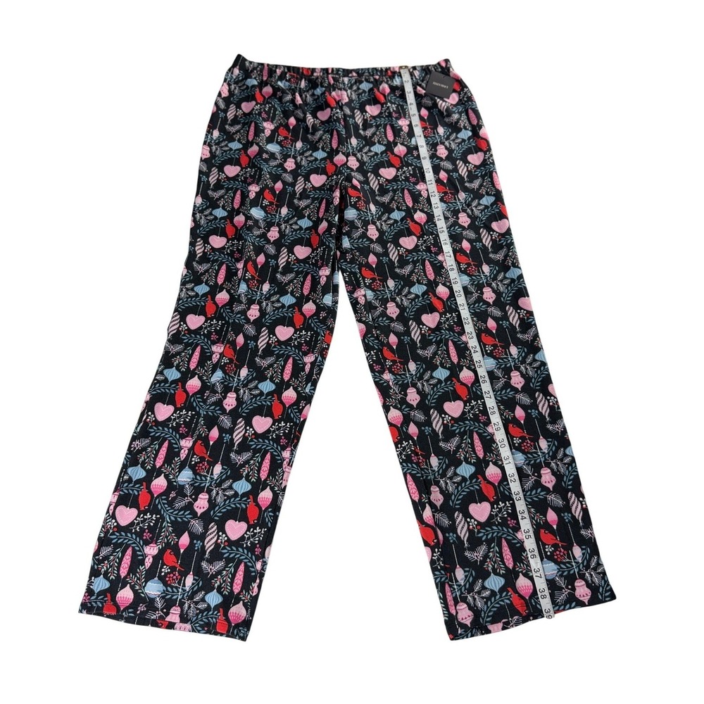 Ellen Tracy Womens Size Large 2-Piece Pajama Set Black Christmas Cardinal NWT - Picture 4 of 12